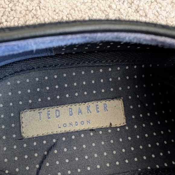 Ted Baker London TICH 2 Blue Suede Derby Shoes Men's Size 11.5 Business Office - Picture 7 of 10